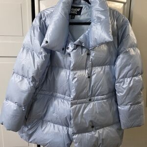 Lands' End Light Blue Puffer Jacket